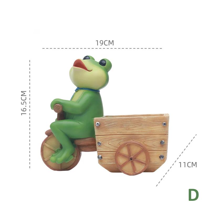 Whimsical Frog Design Planter for Succulents Pot, Decorative Frogs Statues Garden Pots Home Patio Desktop Decoration