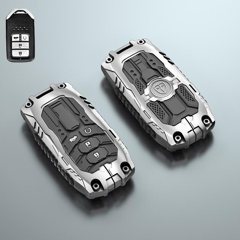 Zinc Alloy Car Remote Key Case Cover Shell Fob for Honda Vezel City Civic Jazz BRV BR-V HRV Protector Keychain Car Accessories