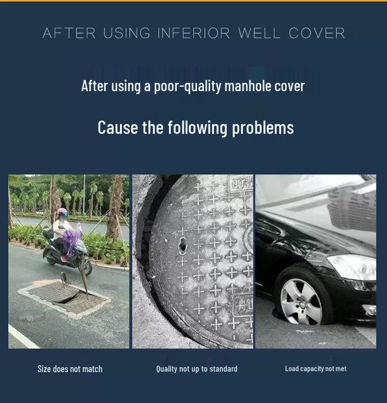 Ductile Iron Adjustable Water Well and Sewer Cover for Municipal and Garden Use