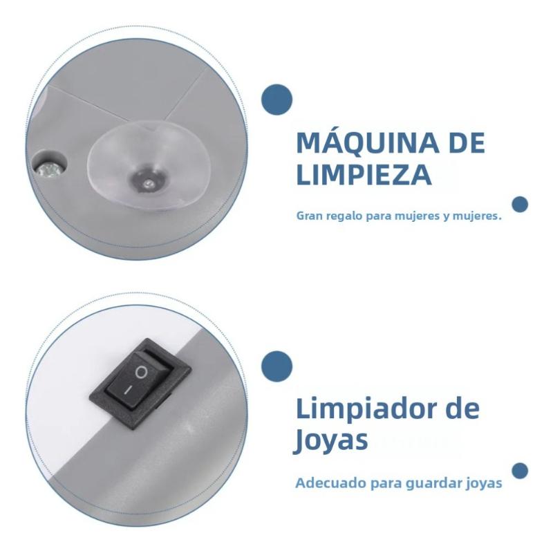 Macchina per la Pulizia ad Ultrasuoni Ricaricabile USB Vibrazione ad Alta Frequenza Detergente Lavatrice Pulitore per Gioielli Occhiali
