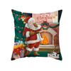 Cartoon Santa Claus Pattern Throw Pillow Cover With Short Plush Print Living Room Sofa Decoration Cushion Cover Pillow Covers