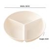 3 Compartments Grid-Shaped Dinner Plate Round Plastic Snack Serving Platter Durable Large Capacity Divided Food Tray Rice Cooker