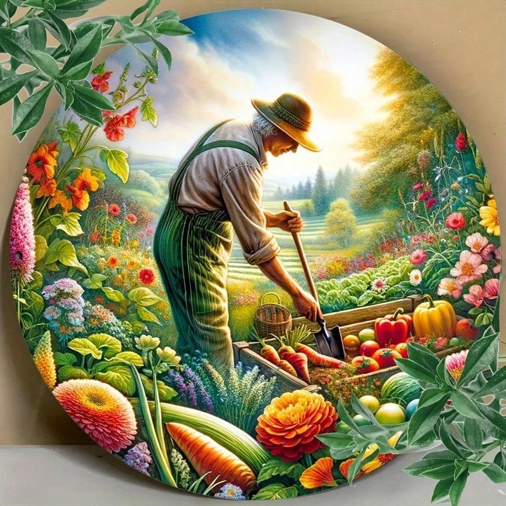 

Vivohome Decorative Metal Sign for Garden Outdoor Indoor, Weather Resistant Yard Art Farmhouse Wall Decor, Plant Lover Gift 20x20 різнокольоровий