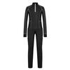 Tenue d'équitation pour filles Ensemble à col montant, manches longues avec trous pour les pouces, pull à fermeture éclair avec pantalon d'équitation à grip intégral antidérapant pour l'entraînement