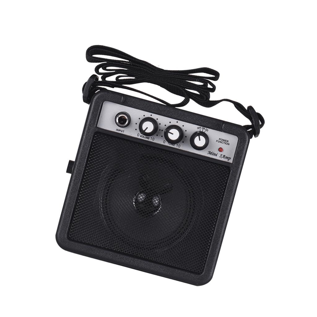 3,5 mm ve 6,35 mm Girişli 5 W Mini Gitar Amfisi Amp Hoparlörü 1/4 İnç Çıkış Ses Tonu Ayarını Destekler Overdrive