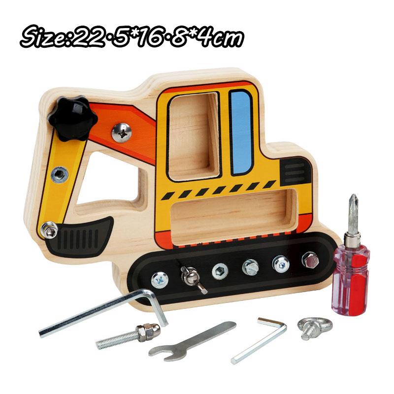 Montessori Screw Activities Sensory Toys Kids Pretend Play Tool Wooden Set Fine Motor Training Educational Toys For 3+ Year Old