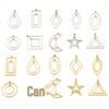 Stainless Steel Geometric Charm Molds: 10 Models & 2 Colors - Pentagram, Rhombus, Circle, Water Drop, Moon Pendants