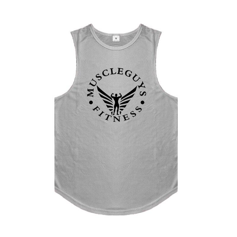 Muscleguys Summer Tide Mládež Sport Fitness Top Tričko bez rukávů Síťované tílko Osobnostní show Muscle Vesta Pánská kulturistika Tílko