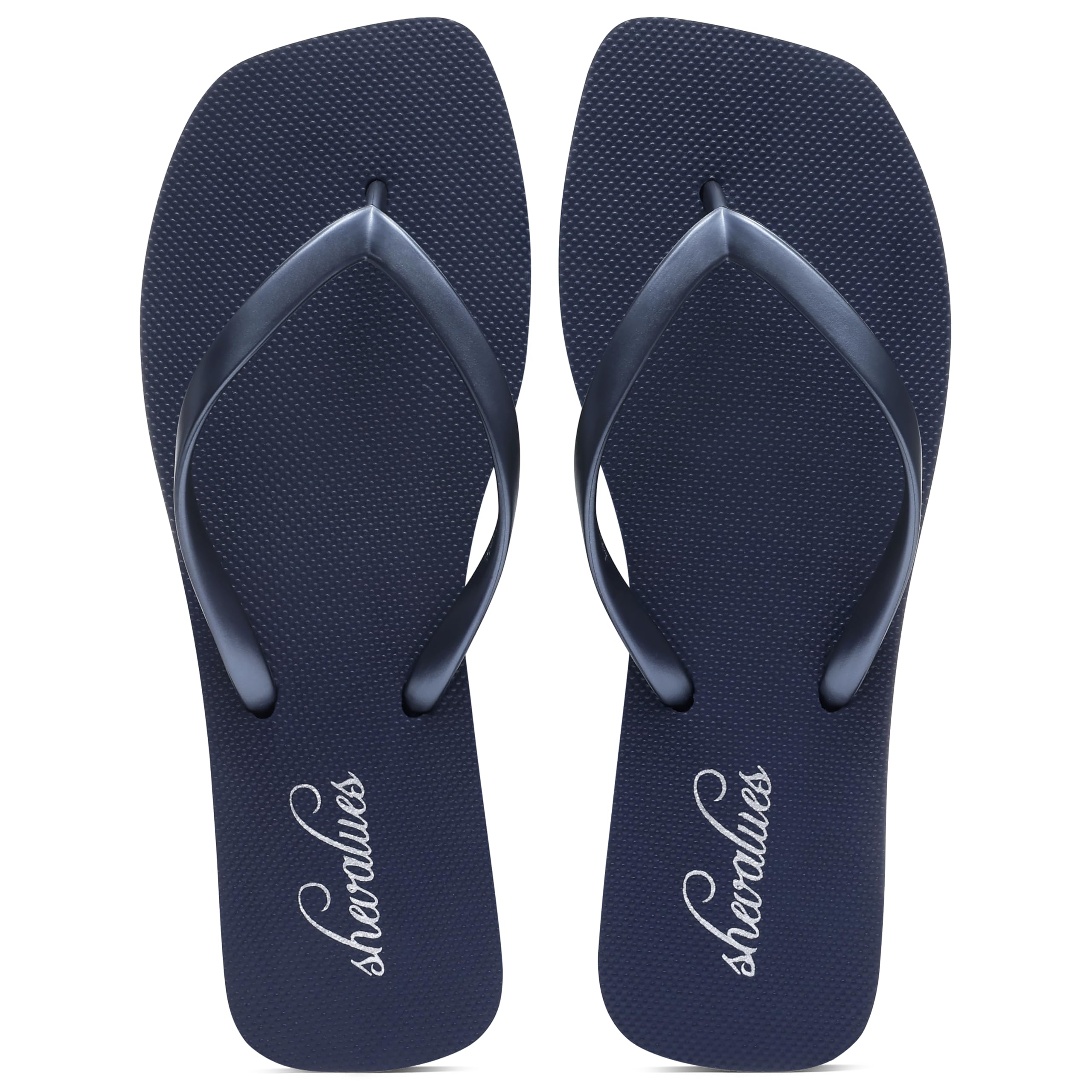 Eyriphy Dames Slim Vierkante Teen Slippers Zomer Sandalen Vrouw Rubberen Teenslipper Strandschoenen Binnen Douche Voetbedekking Dames 38 gray