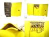 Authentic FENDI Zucca Brown Coating Canvas Yellow Leather 6pics Key Chain #a583  Refurbished