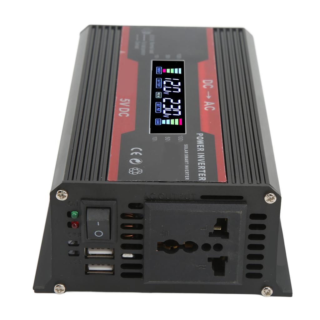 300W Modified Sine Wave Inverter Dual USB 4.2A Fast Charging Car Power Inverter with Color Digital Display 12V to 110V
