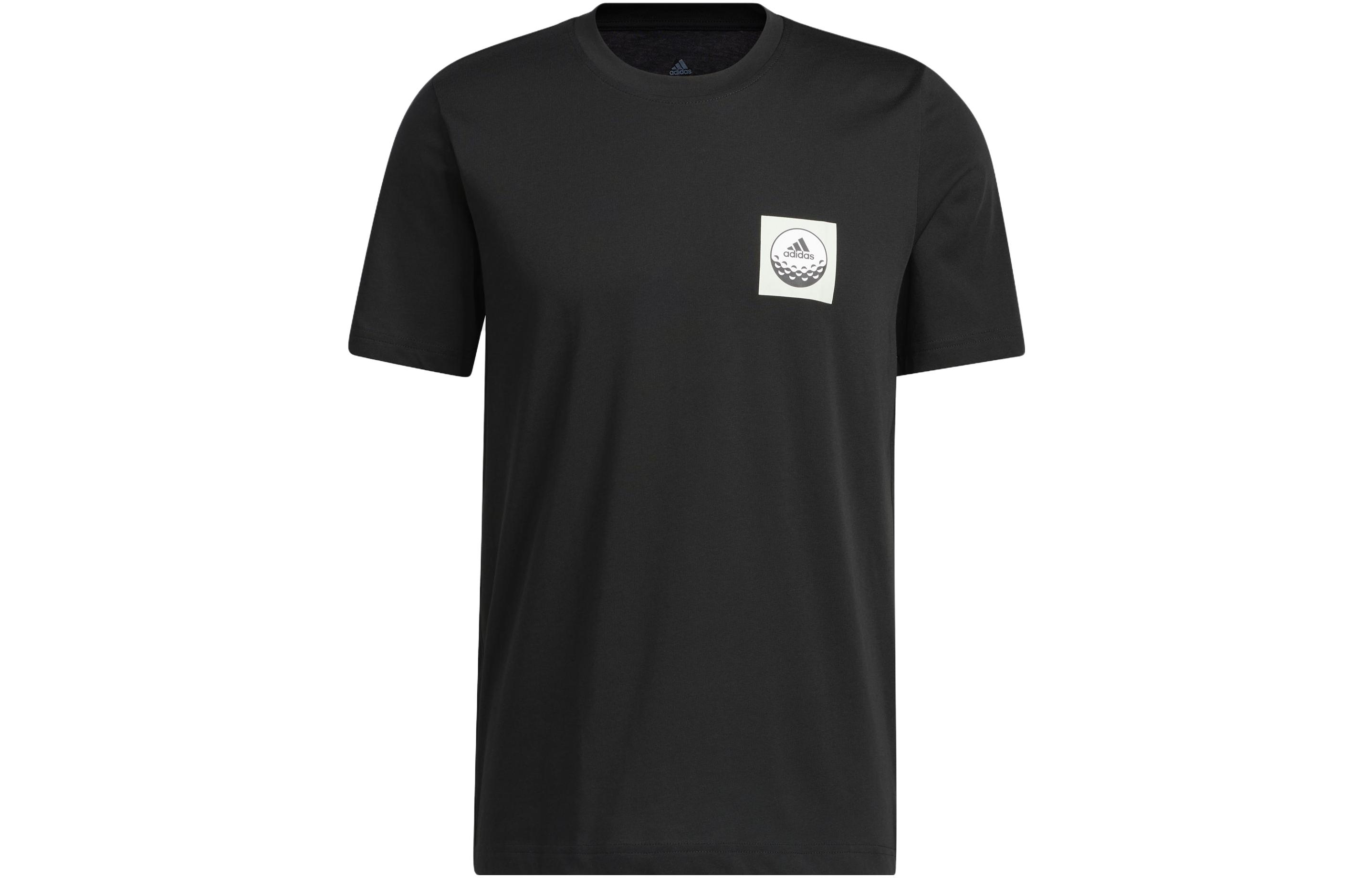 

Adidas T Shirts Men s Black Crew Neck Moderate Straight Fit HH9345 M