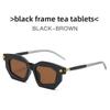 Stil ve Güneş Koruması İçin PC Lensli Klasik Siyah Fullframe Geometrik Güneş Gözlüğü