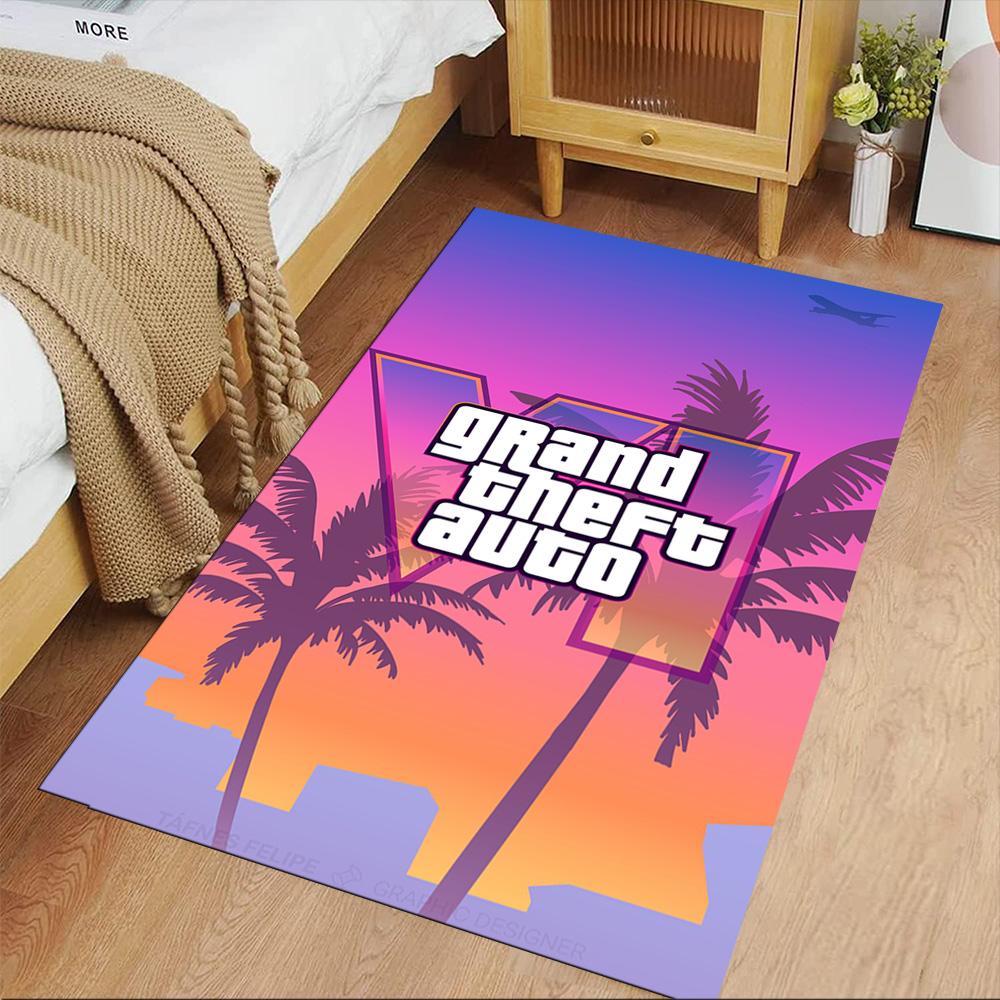 Grand Theft Auto Floor Rug Office Rug Suitable for Balcony Bedrooms Entryway Dormitory Antislip Carpet Anime Office Decor Wedding Party Gift