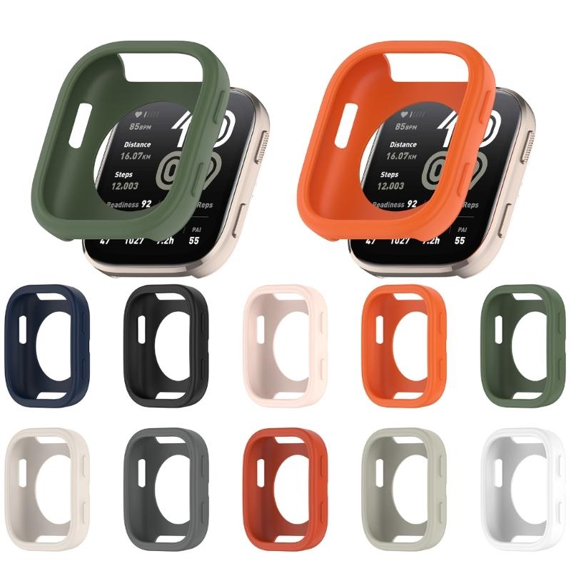 Waterproof Silicone Cover Shockproof Housing Case for Bip 6 Bumper Case Soft Flexible Scratchproof Watch Shell