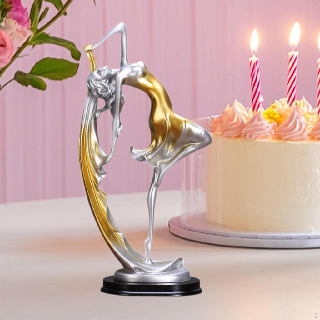 Künstlerische Tänzerstatue für Bücherregal- und Wohnzimmeranordnung