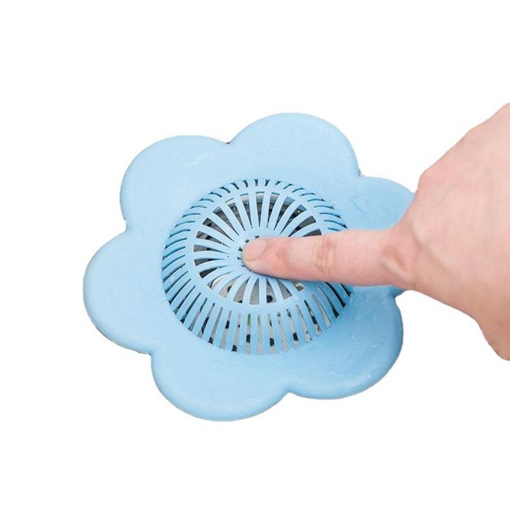 4Pcs Soft Flower Sink Strainer Anti-clogging Hair Catcher Floor Drain Covers  Bathtub