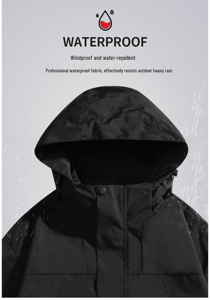 Men's 3-in-1 Windproof Waterproof Jacket with Inner Liner - 2025 Outdoor Mountaineering Outerwear