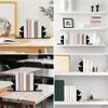 1 Pairs Peeping Cat Metal Bookend Cute Cat Decorative Desktop Book Stopper for Home Office Study Room Bookshelf Cat Lover Gifts