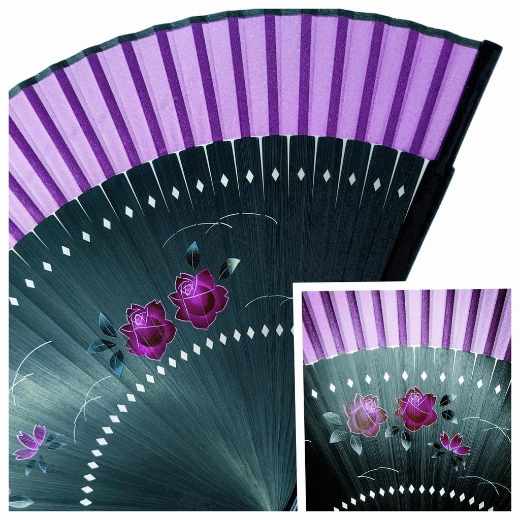 Sarkovos Folding Natural Japanese Perfect for Yukata and Summer Heatstroke Perfect Gift for Fireworks Stylish Japanese Elegant Souvenir Fan Women's