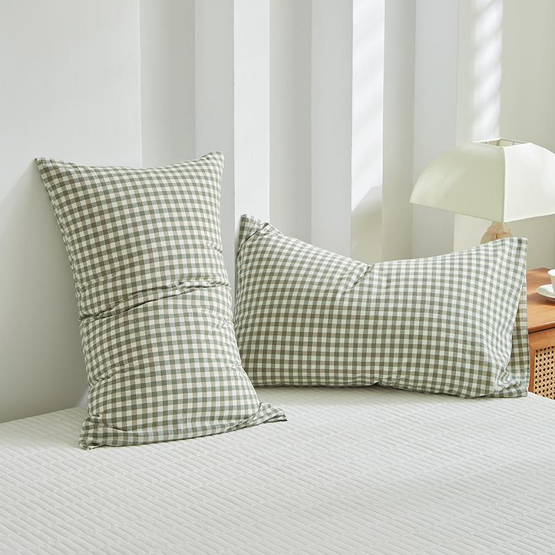 Pillowcase Envelope Style Plaid Couples Plain Ins 48x74cm 100% Pure Cotton Home Textile Household Bedroom Throw Pillow Case