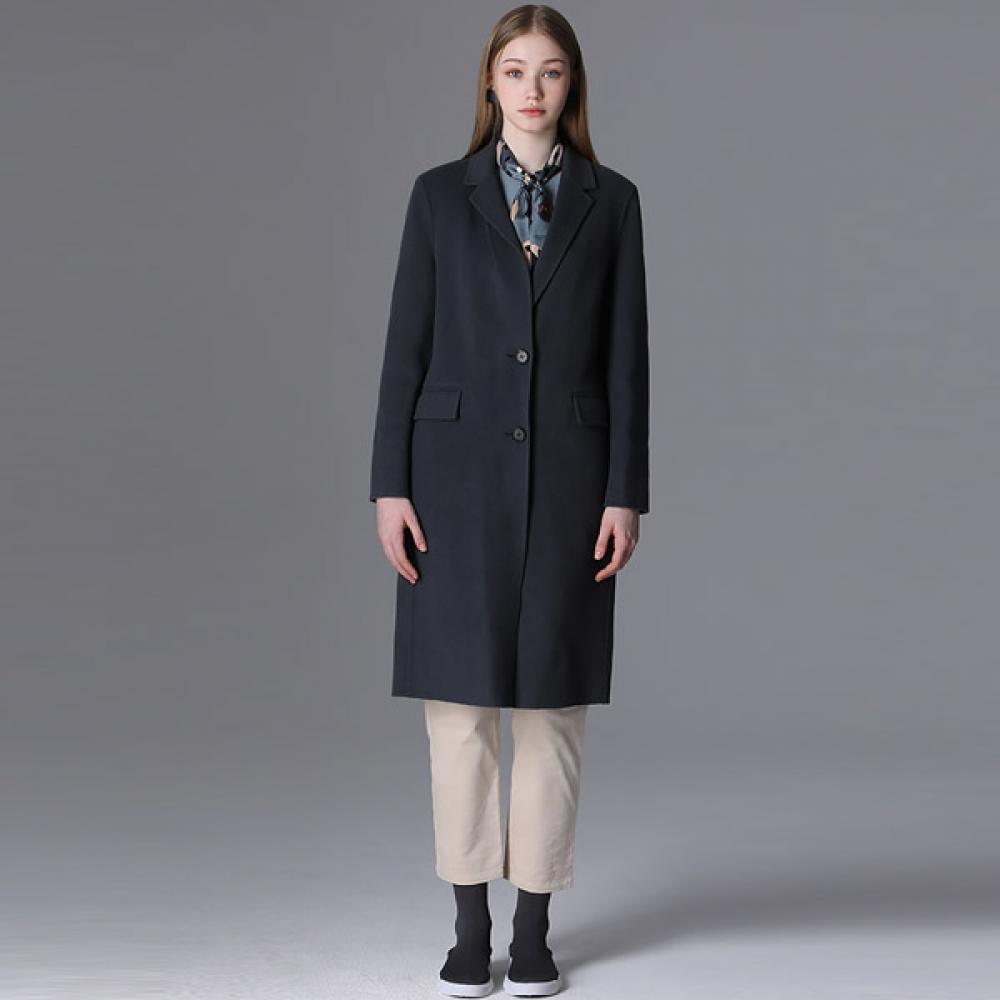 

She S miSS Premium Wool Two Button Handmade Long Coat DARK PINK (DI)/55