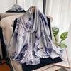 Women Scarf Silk Scarves Spring and Summer Fashion Printing Shawl Temperament Long Wrap Thin for Travel Warm Neck Sun Protection