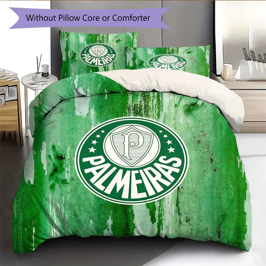 SE Palmeiras Pattern Bedding Quilt Set Home Decoration Gift (1 * Duvet Cover + 2 * Pillowcase Without Core)