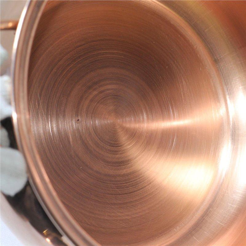 2025 Trend Kupfer Verdickter Suppentopf mit zwei Griffen, Für Induktionsherd Kompatibles Verbundboden-Design