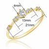 Simple Wedding Engagement Women Accessories Elegant Finger Jewelry Simple Exquisite Shiny Zircon Ring