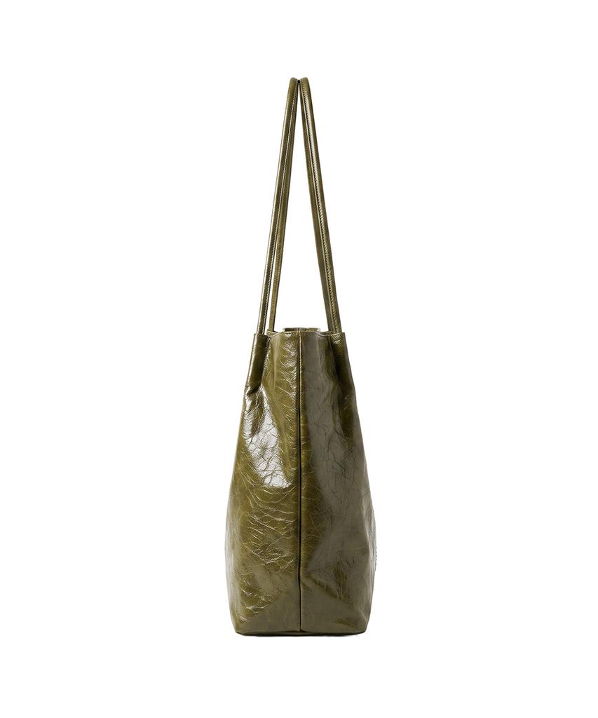 The Green Lab Soft Crack Square Shoulder Bag [Olive]