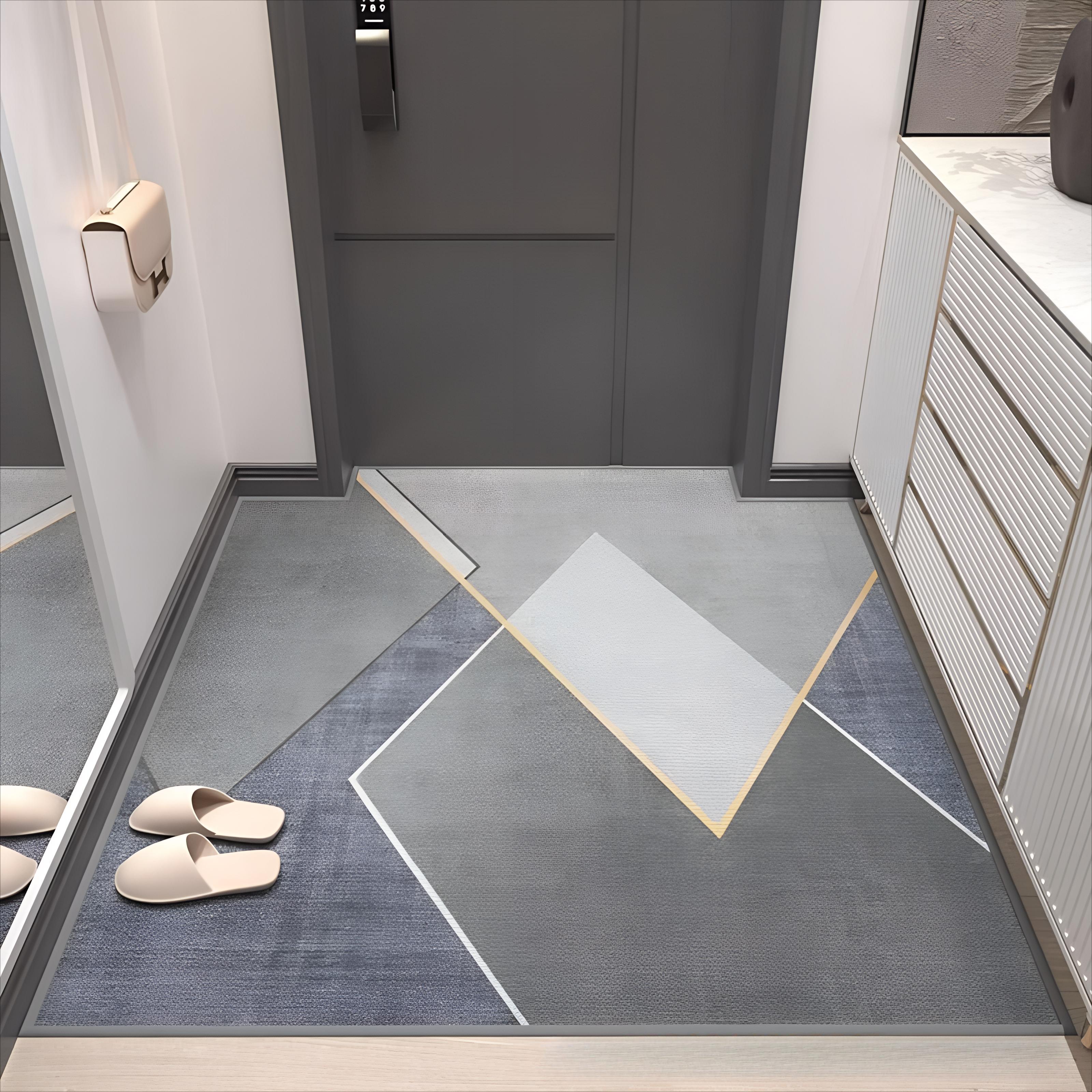 

Усовершенствованный нескользящий коврик для входа в гостиную для домашнего декора 40*60cm серый ясень