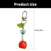 Unique Handmade Tomato Keychain Charm Pendant with Leaf Detail Portable Accessory for Girls Bag Decoration Daily Use
