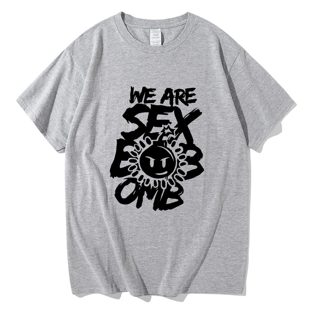 Мужская футболка Scott Pilgrim Takes Off Эстетичная Ретро с Принтом Букв Sex Bomb Omb Футболка Унисекс Аниме Манга Винтажная Хлопковая Футболка XXXL