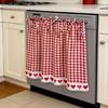 Charm Hand Stitched Oven Cover Curtain With Hide Feature For Farmhouse Kitchens