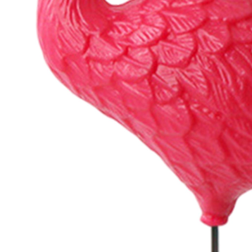 Bird Statue Figurine, Yard Art Ornament Cake Topper Decoration Flamingo Garden Stake Sculpture for Flowerpot Holiday Planter