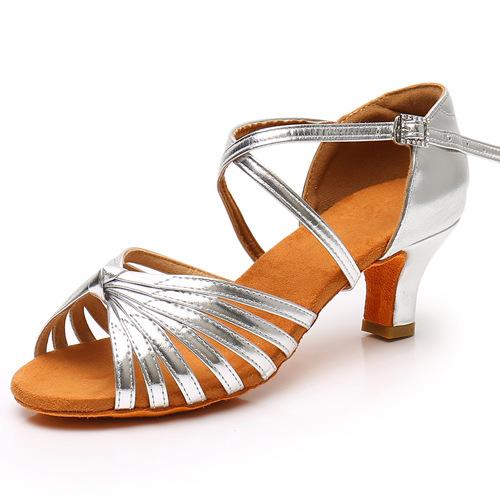 Latin Dance Shoes for Women and Adults, 7.5cm High Heels, Soft Soles, National Standard Dance Shoes, Suitable for All Seasons