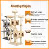 Hoopet Luxury Multi-Level Cat Tree with Condo and Scratching Post