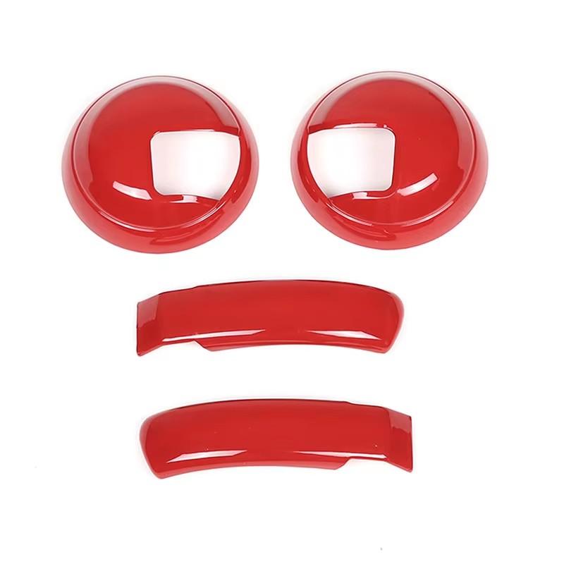 For Fiat 500 2010- ABS Car Rearview Mirror Adjustment Switch Frame Door Storage Box Decorative Frame Sticker Car Accessories