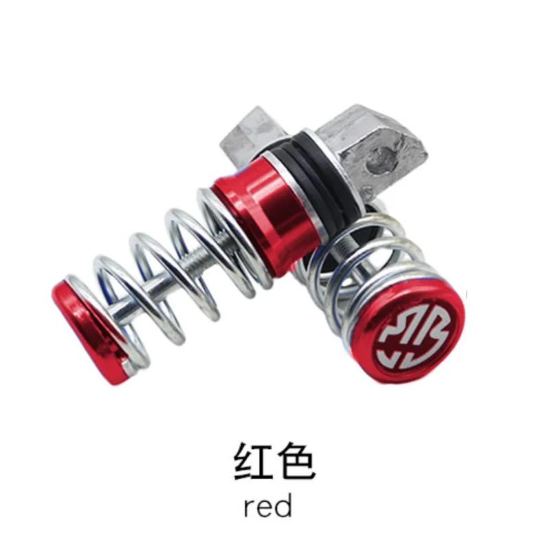 Motorcycle Electric Car With Spring Foot Rest Universal Fold Pedal Behind The Footrest Pedal Foot-Peg 1 pair red