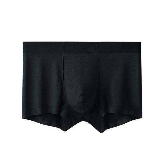 Men Boxer Underwear Mid-rise Elastic Waistband Slim Fit Breathable Boxer Briefs U-Convex Seamless Modal Panties