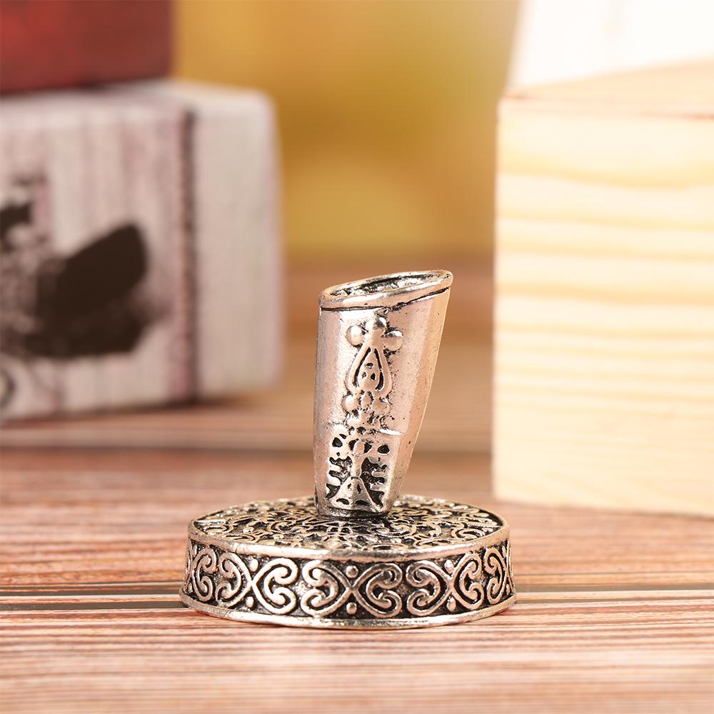 1 PC Vintage European Style Pen Holder with Metal Round Base for Feather Quill Dip Pens Gifts School Office Supplies Stationery