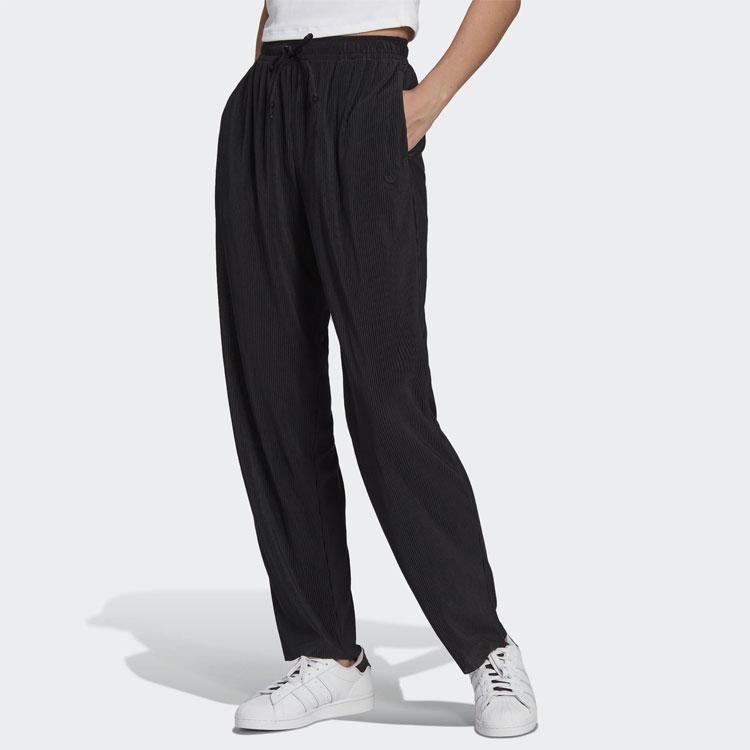 Adidas Originals Adicolor Waist Tie Straight Leg Casual Pants Women Bottoms Black HF7541