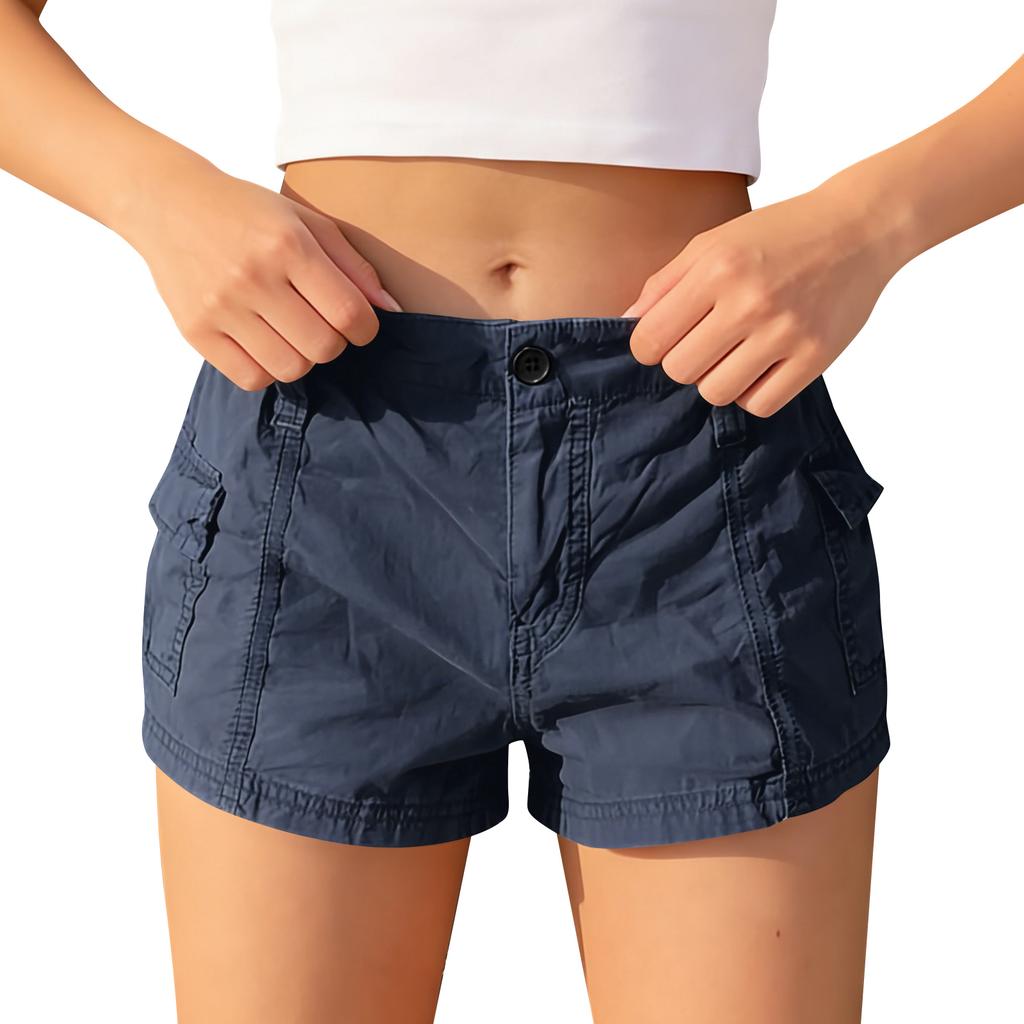 Women High Waist Denim Wide Leg Shorts Loose Fit Casual Vintage Style Button Closure with Pocket Design for Daily Wear