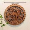 1pc Chinese Woodcarving Ornaments Solid Wood Carving Crafts Living Room Wall Decoration Home Accessories Wall Decorations