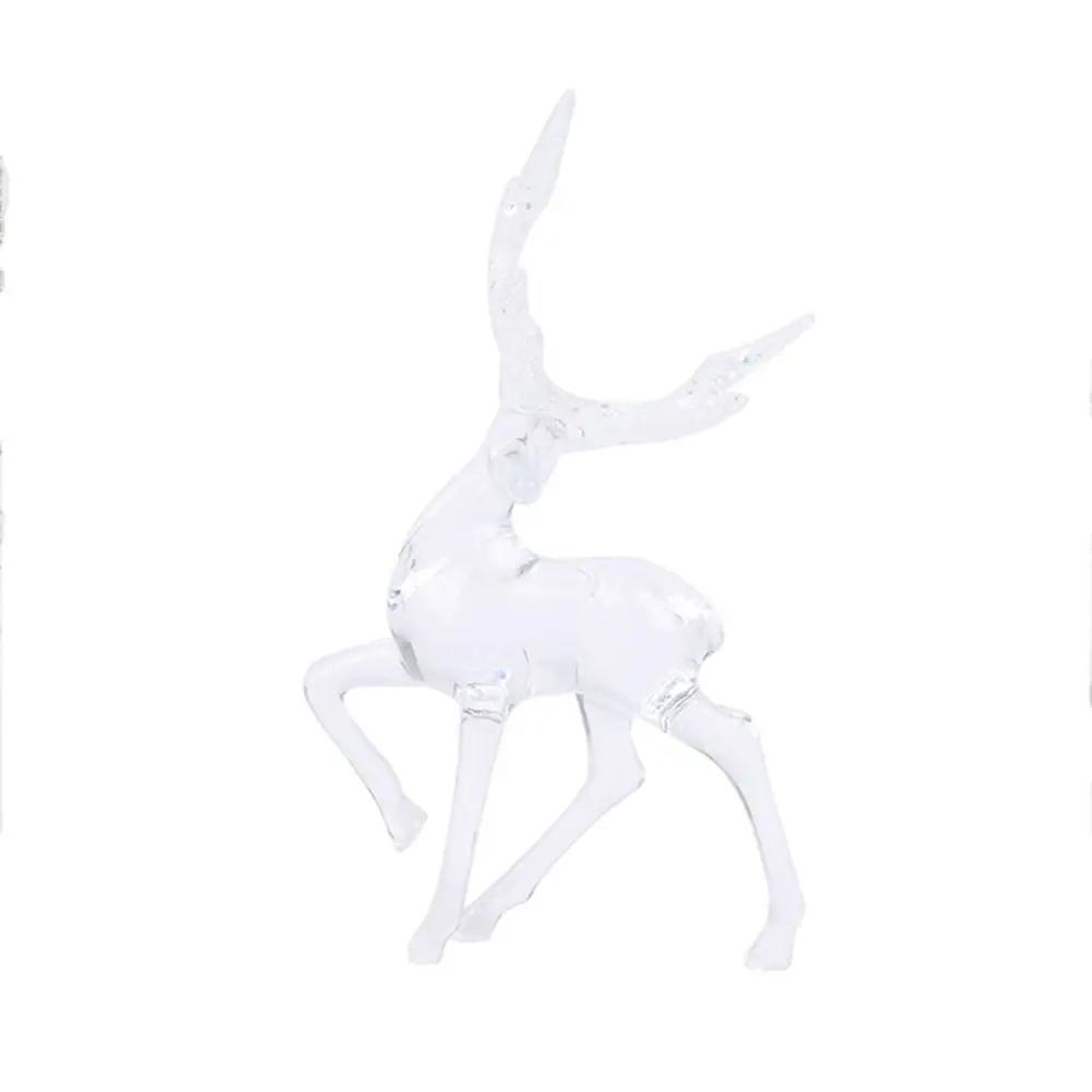 Craft Handmade Desktop Model New Year Xmas Reindeer Ornament Miniature Figurine Simulation Deer Christmas Decoration