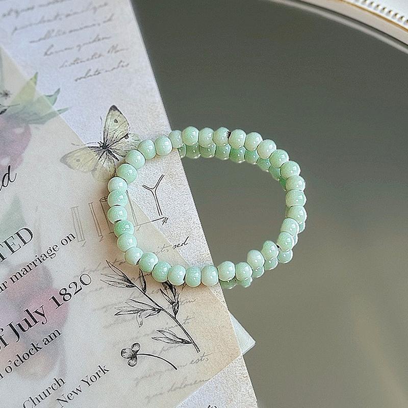 Bunte Keramikperlenarmbänder für Damen Herren Einfache Vielseitige Handgewebte Perlenarmreifen Party Schmuck Accessoires Geschenke