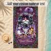 Snow Theme Soft Beach Towel Personalized Custom Name Text Towel Portable for Beach Pool Travel