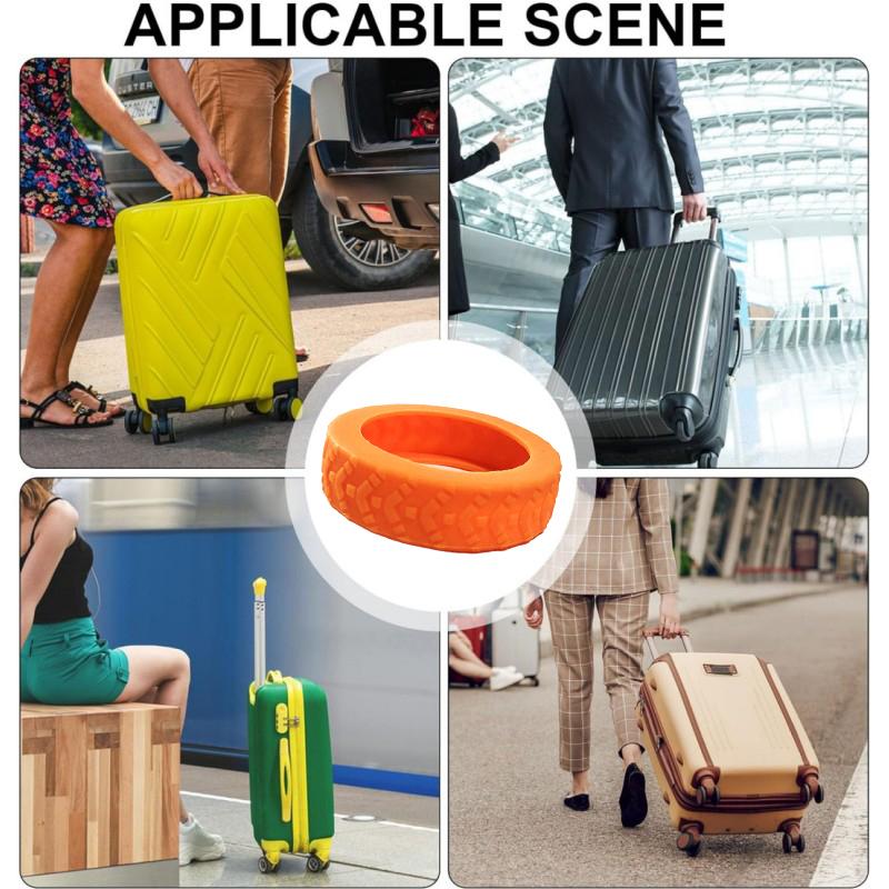 8-Piece Luggage Wheel Protective Cover Silent Silicone Cover And Universal Noise Reduction Accessories Thicken Texture Silicone