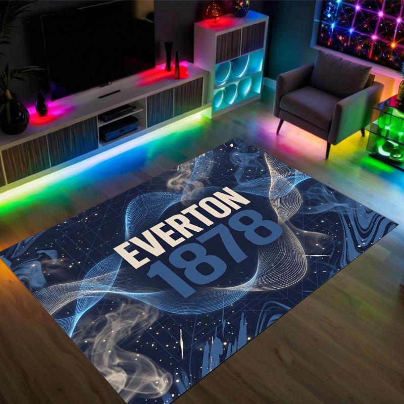 Everton Football Design Crystal Velvet Carpet Cozy Non?Slip Printed Rug For Bedroom Living Room Entrance